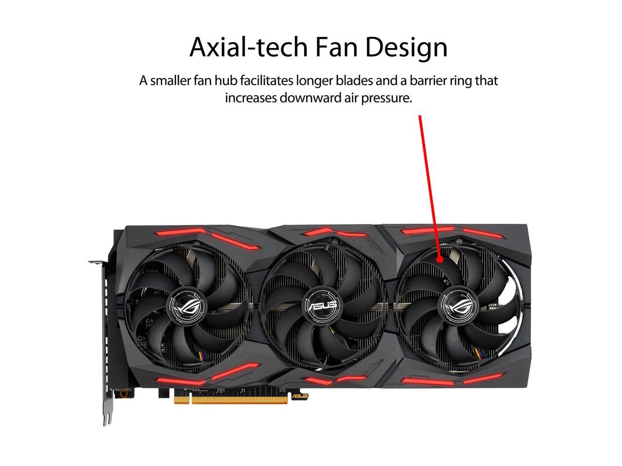 ASUS ROG STRIX Radeon RX 5600 XT ROG-STRIX-RX5600XT-T6G-GAMING 6GB 192-Bit GDDR6 PCI Express 4.0 HDCP Ready Video Card