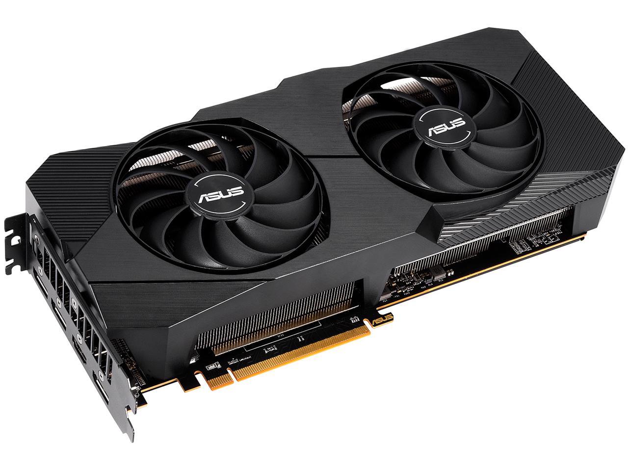 ASUS DUAL AMD Radeon RX 5700 XT EVO OC Edition Gaming Graphics Card (PCIe 4.0, 8GB GDDR6 memory, HDMI, DisplayPort, 1440p Gaming, Axial-tech Fan Design, Auto-Extreme, Metal Backplate) (DUAL-RX5700XT-O8G-EVO)