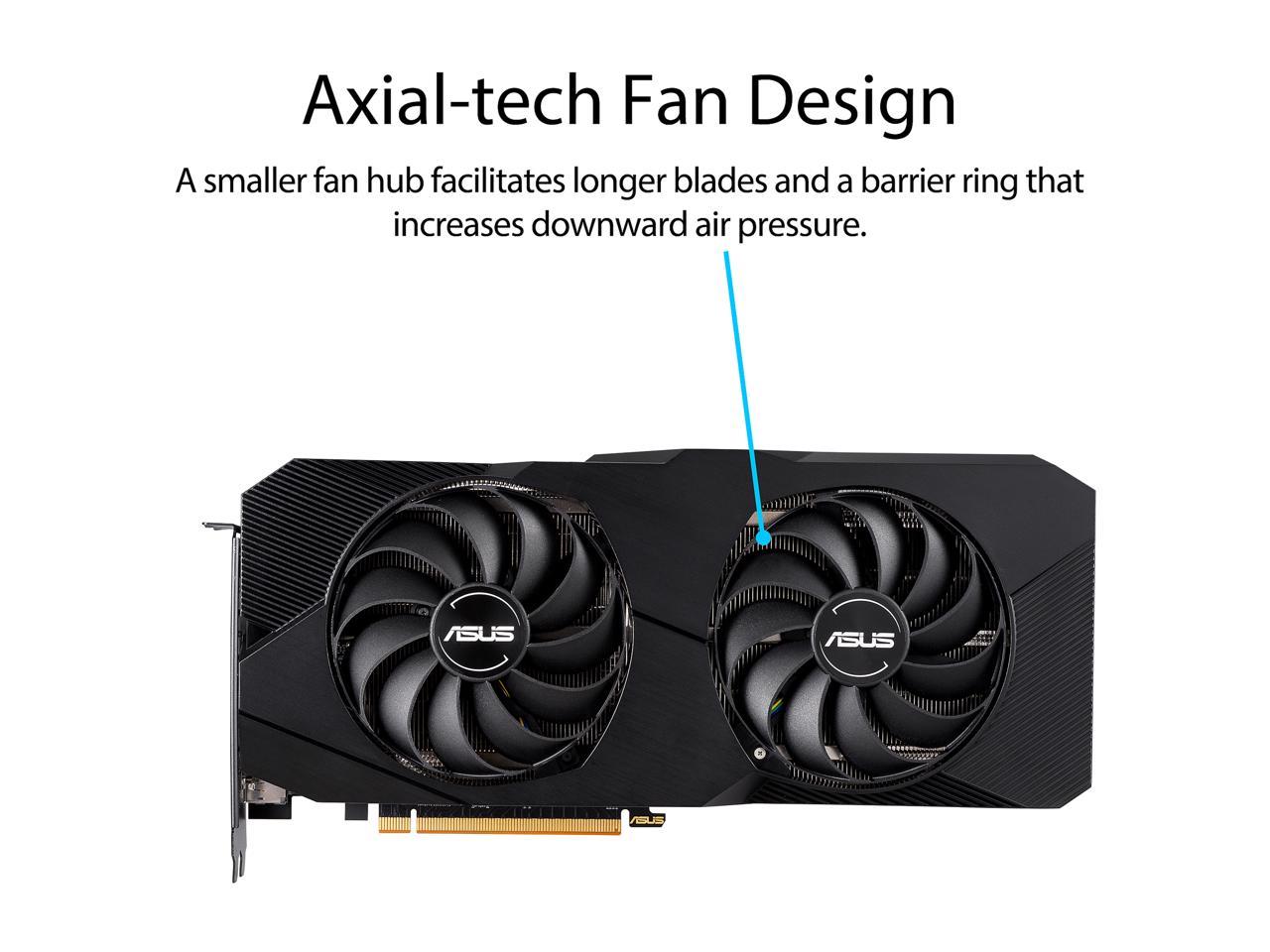 ASUS DUAL AMD Radeon RX 5700 XT EVO OC Edition Gaming Graphics Card (PCIe 4.0, 8GB GDDR6 memory, HDMI, DisplayPort, 1440p Gaming, Axial-tech Fan Design, Auto-Extreme, Metal Backplate) (DUAL-RX5700XT-O8G-EVO)