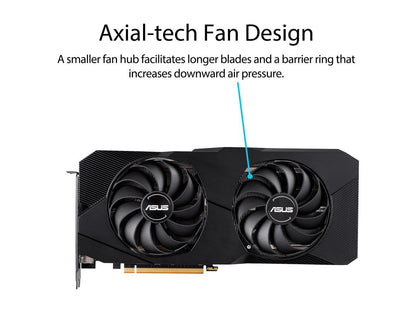 ASUS DUAL AMD Radeon RX 5700 XT EVO OC Edition Gaming Graphics Card (PCIe 4.0, 8GB GDDR6 memory, HDMI, DisplayPort, 1440p Gaming, Axial-tech Fan Design, Auto-Extreme, Metal Backplate) (DUAL-RX5700XT-O8G-EVO)