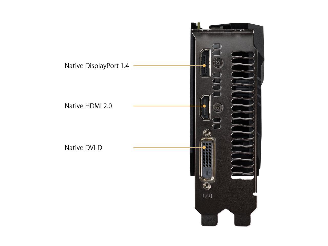 ASUS TUF Gaming GeForce GTX 1650 TUF-GTX1650-O4GD6-GAMING 4GB 128-Bit GDDR6 PCI Express 3.0 HDCP Ready Video Card