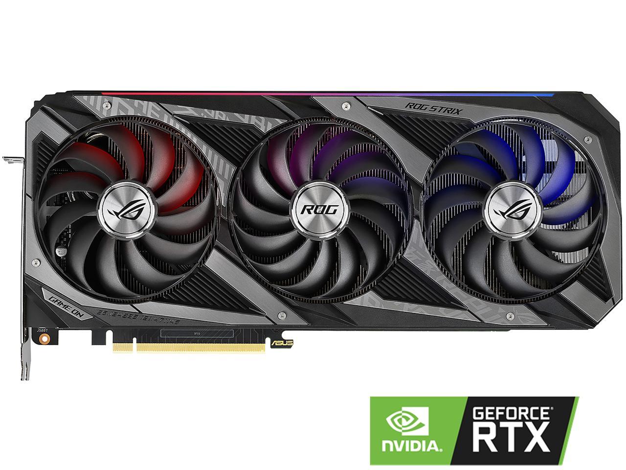 ASUS ROG Strix GeForce RTX 3070 8GB GDDR6 PCI Express 4.0 Video Card ROG-STRIX-RTX3070-O8G-GAMING