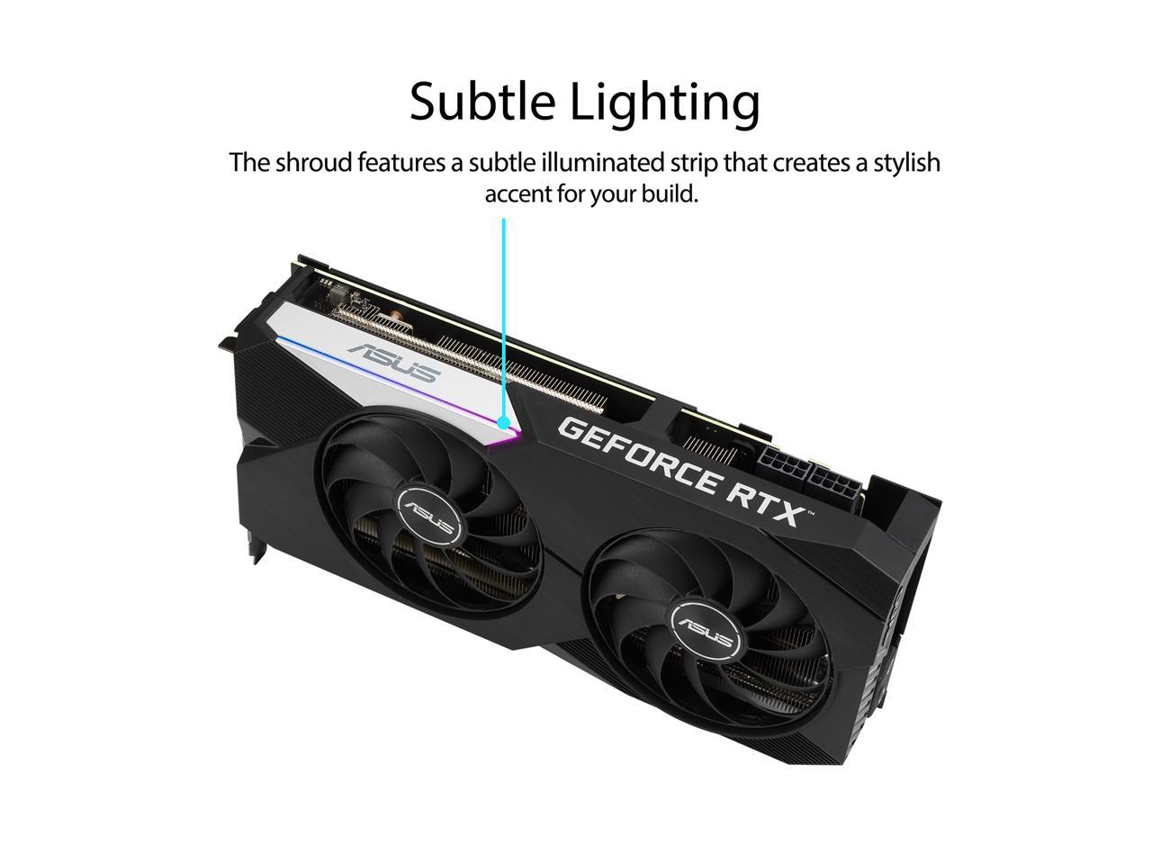 ASUS Dual GeForce RTX 3070 DirectX 12 DUAL-RTX3070-O8G 8GB 256-Bit GDDR6 PCI Express 4.0 HDCP Ready Video Card
