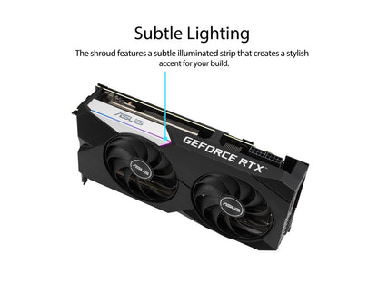 ASUS Dual GeForce RTX 3070 DirectX 12 DUAL-RTX3070-O8G 8GB 256-Bit GDDR6 PCI Express 4.0 HDCP Ready Video Card