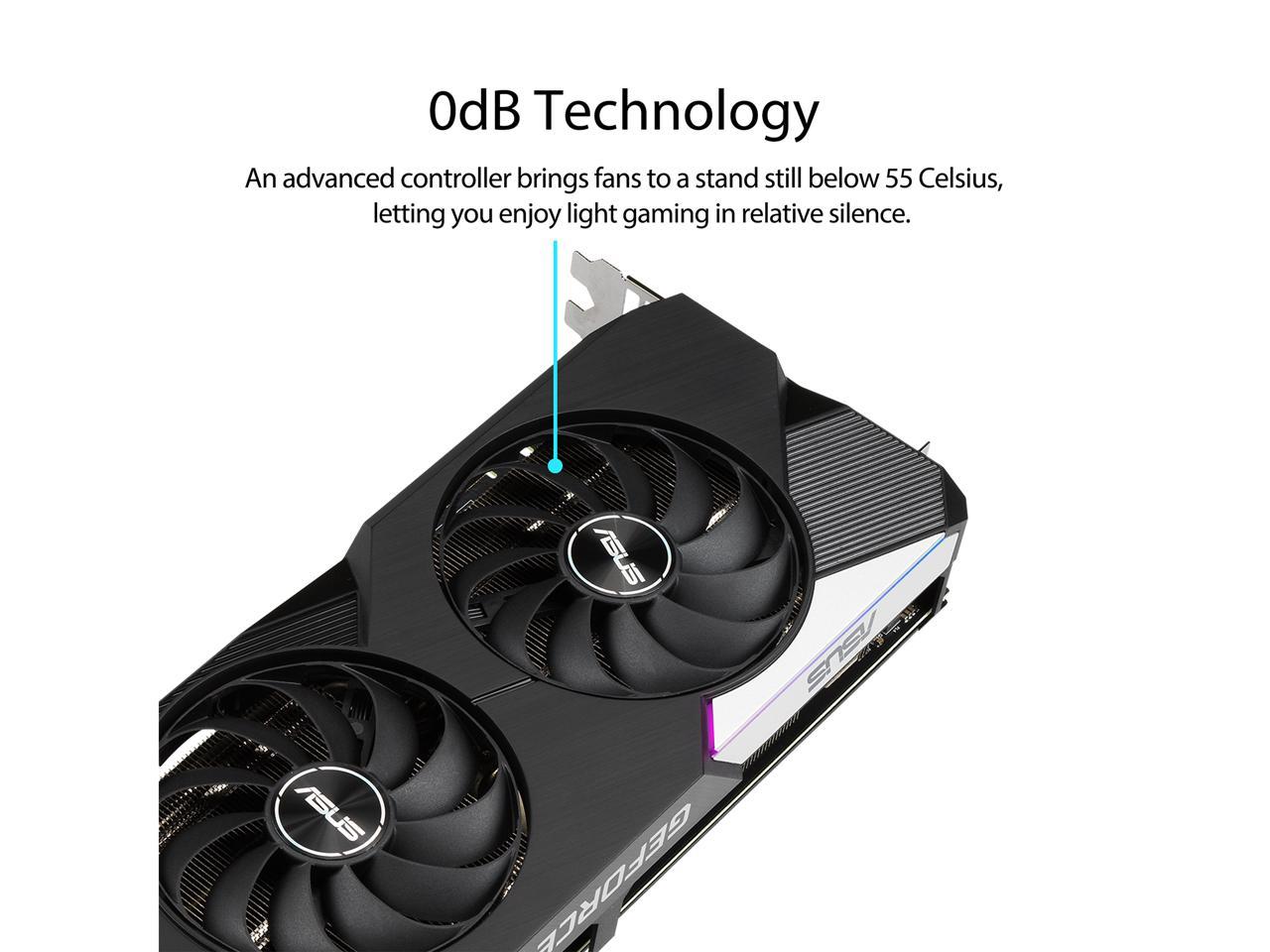 ASUS Dual GeForce RTX 3070 8GB GDDR6 PCI Express 4.0 Video Card DUAL-RTX3070-8G