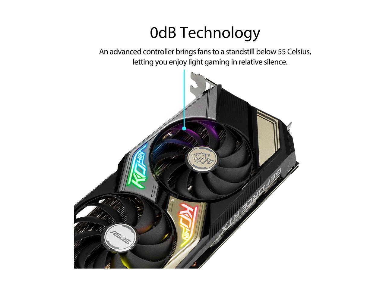 ASUS GeForce RTX 3070 KO-RTX3070-O8G-GAMING 8GB 256-Bit GDDR6 PCI Express 4.0 HDCP Ready Video Card