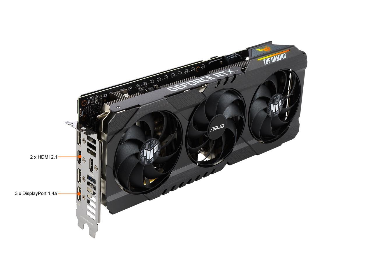 ASUS TUF Gaming GeForce RTX 3060 12GB GDDR6 PCI Express 4.0 Video Card, OC Edition TUF-RTX3060-O12G-GAMING