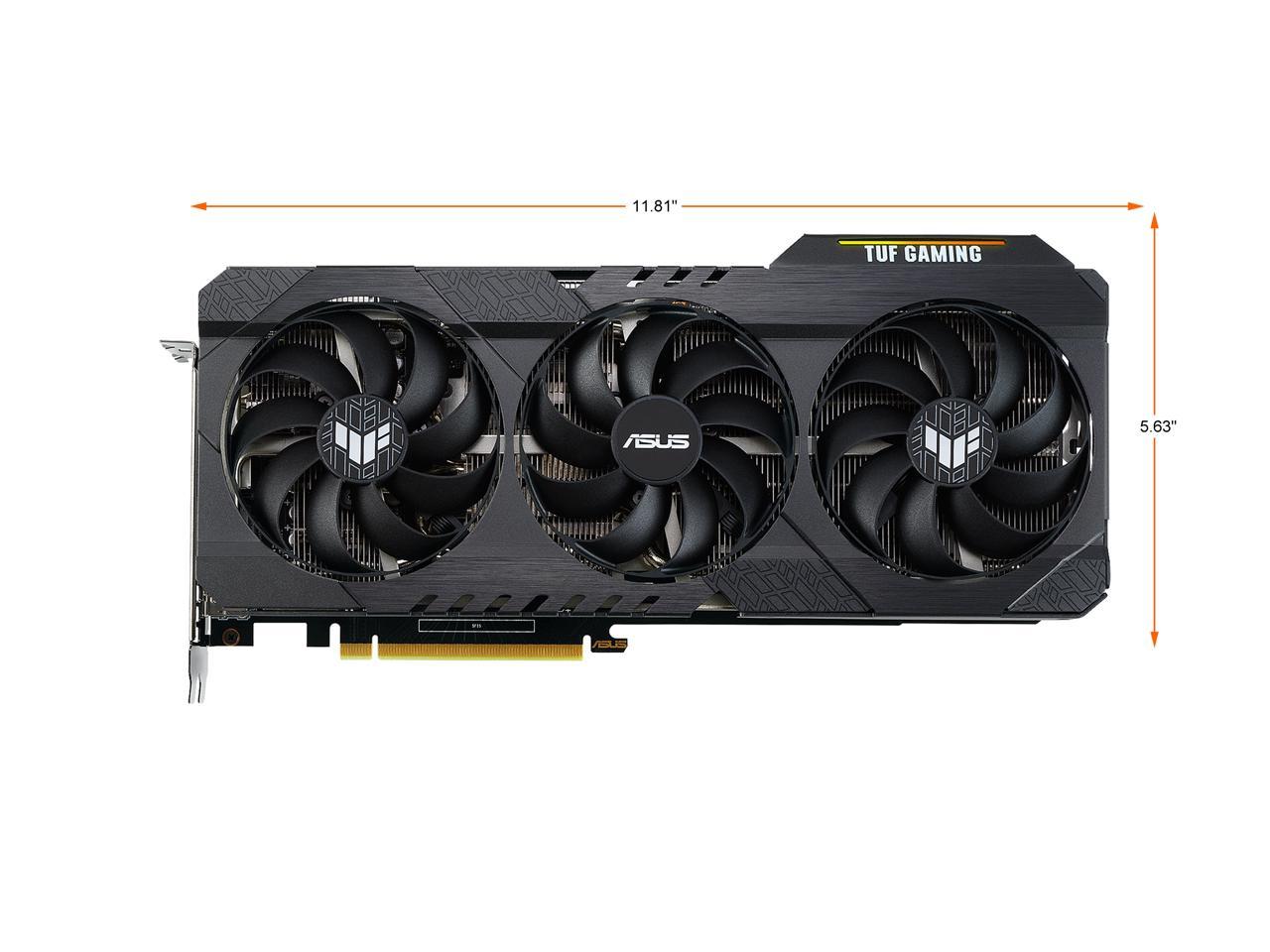 ASUS TUF Gaming GeForce RTX 3060 12GB GDDR6 PCI Express 4.0 Video Card, OC Edition TUF-RTX3060-O12G-GAMING