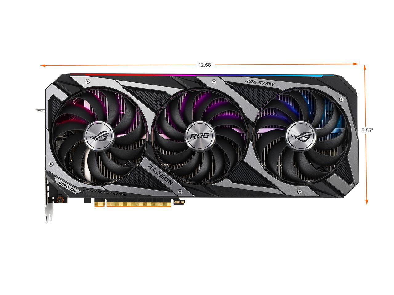 ASUS ROG STRIX Radeon RX 6700 XT OC Edition Gaming Graphics Card (AMD RDNA 2, PCIe 4.0, 12GB GDDR6, HDMI 2.1, DisplayPort 1.4a, Axial-tech Fan Design, 2.9-slot, Super Alloy Power II, GPU Tweak II) - ROG-STRIX-RX6700XT-O12G-GAMING
