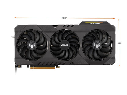 ASUS TUF Gaming Radeon RX 6700 XT OC Edition Graphics Card (AMD RDNA 2, PCIe 4.0, 12GB GDDR6, HDMI 2.1, DisplayPort 1.4a, Dual Ball Fan Bearings, All-aluminum Shroud, Reinforced Frame, GPU Tweak II) - TUF-RX6700XT-O12G-GAMING