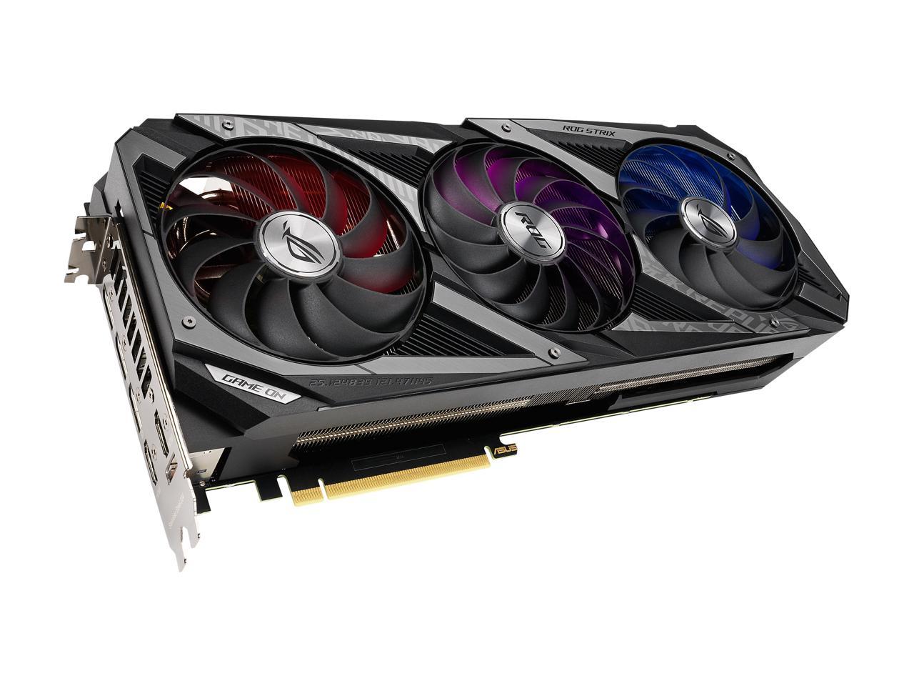 ASUS ROG Strix GeForce RTX 3080 Ti OC Edition Gaming Graphics Card (PCIe 4.0, 12GB GDDR6X, HDMI 2.1, DisplayPort 1.4a, Axial-tech Fan Design, 2.9-slot, Super Alloy Power II, GPU Tweak II), ROG-STRIX-RTX3080TI-O12G-GAMING