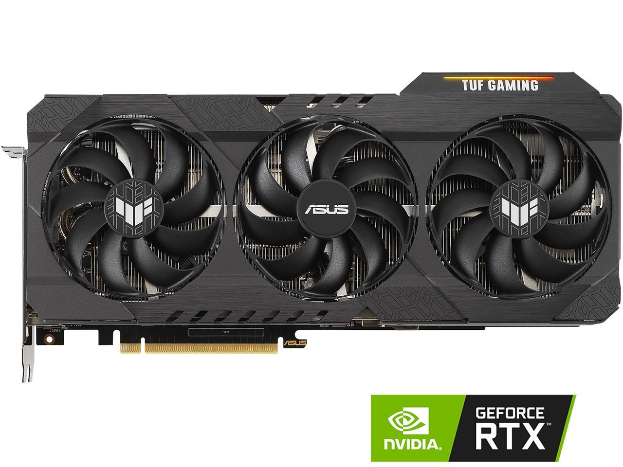 ASUS TUF Gaming GeForce RTX 3080 Ti OC Edition Graphics Card (PCIe 4.0, 12GB GDDR6X, HDMI 2.1, DisplayPort 1.4a, Dual Ball Fan Bearings, Military-grade Certification, GPU Tweak II), TUF-RTX3080TI-O12G-GAMING