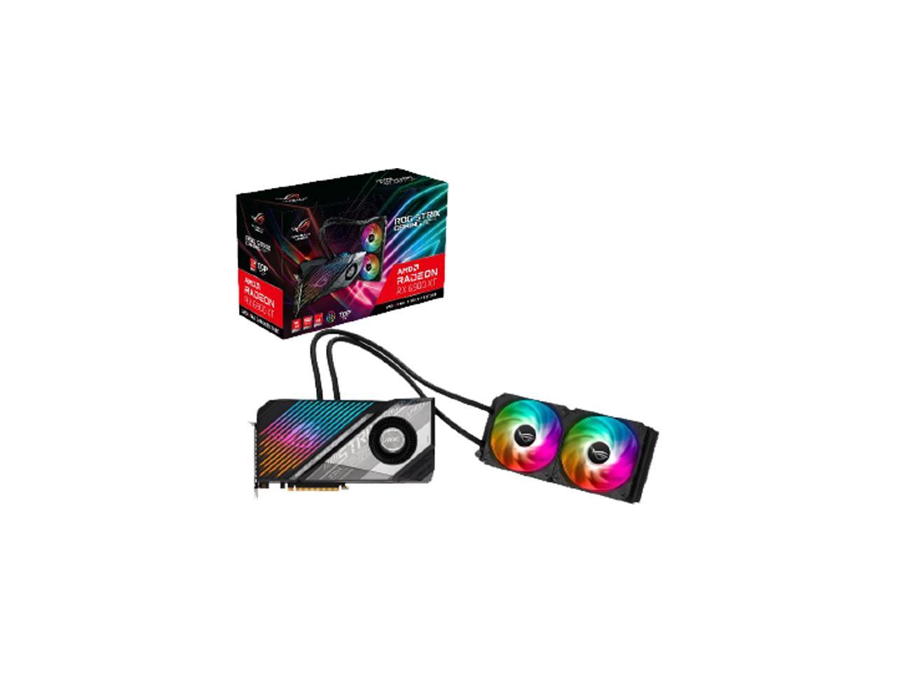 ASUS ROG Strix Radeon RX 6900 XT 16GB GDDR6 PCI Express 4.0 x16 CrossFireX Support ATX Video Card ROG-STRIX-LC-RX6900XT-T16G-GAMING