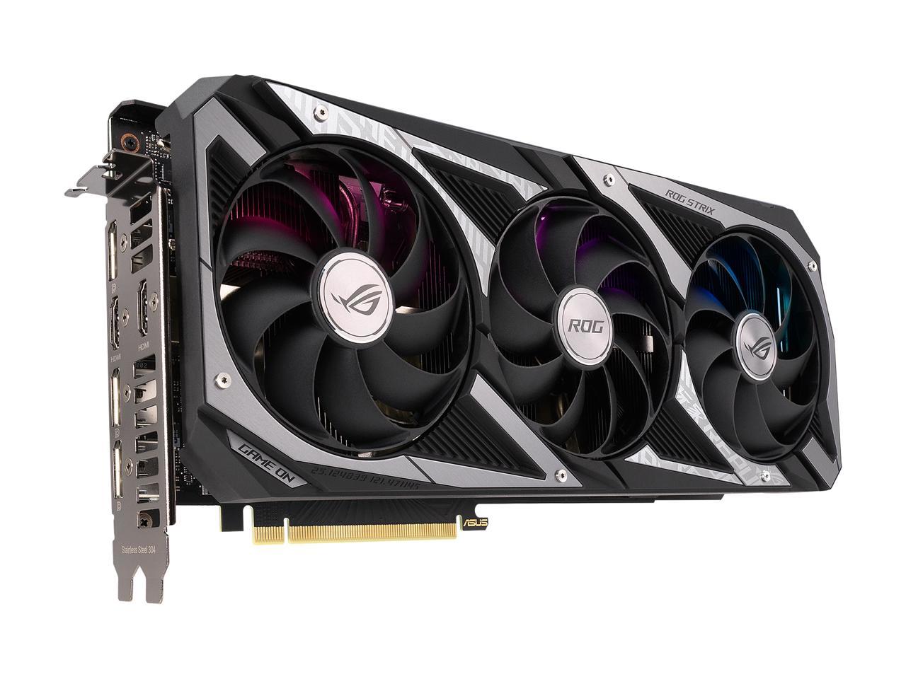 ASUS ROG Strix GeForce RTX 3060 12GB GDDR6 PCI Express 4.0 x16 Video Card ROG-STRIX-RTX3060-O12G-V2-GAMING