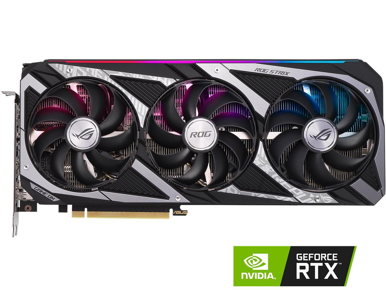 ASUS ROG Strix GeForce RTX 3060 12GB GDDR6 PCI Express 4.0 x16 Video Card ROG-STRIX-RTX3060-O12G-V2-GAMING