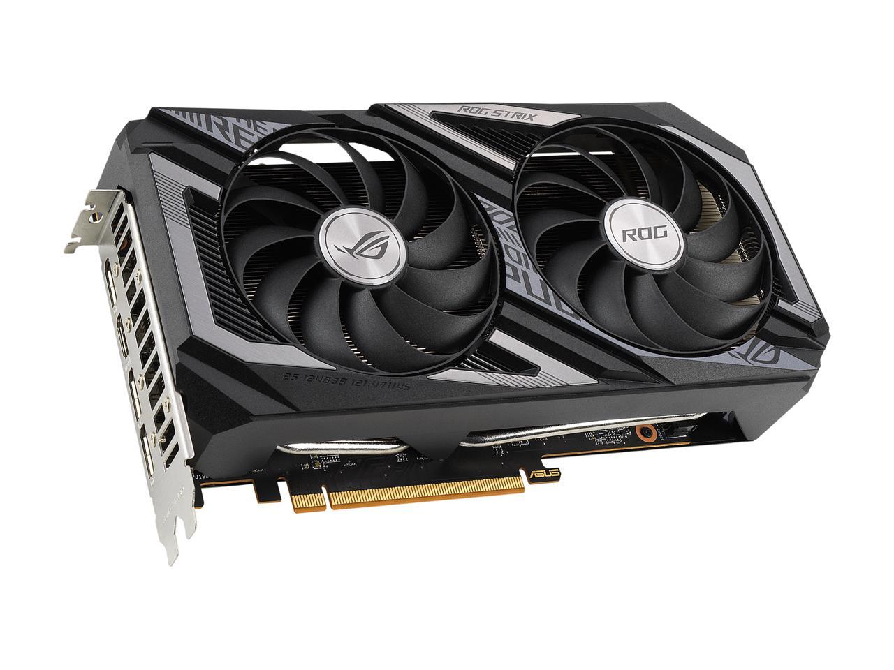 ASUS ROG STRIX Radeon RX 6600 XT 8GB GDDR6 PCI Express 4.0 CrossFireX Support ATX Video Card ROG-STRIX-RX6600XT-O8G-GAMING