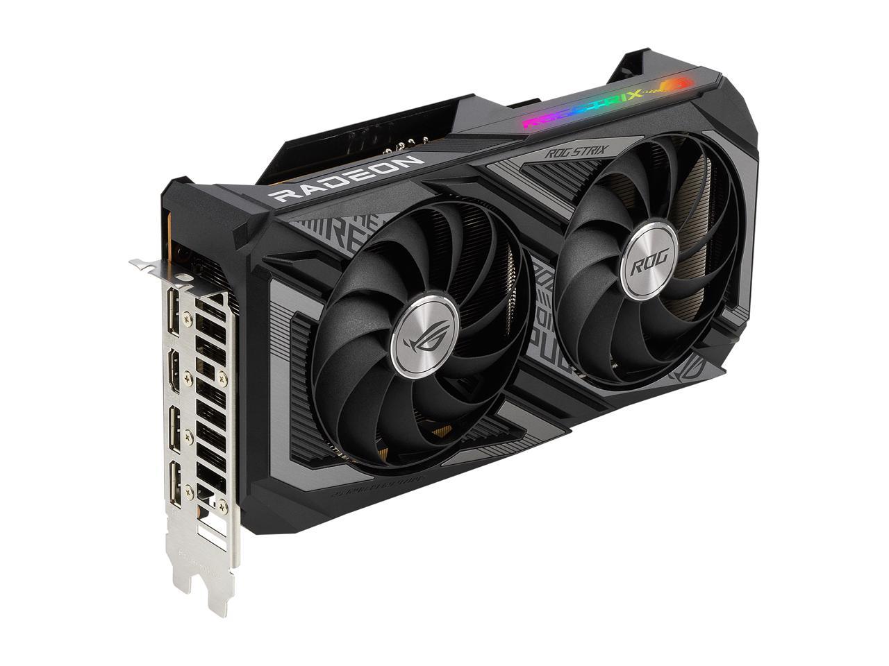 ASUS ROG STRIX Radeon RX 6600 XT 8GB GDDR6 PCI Express 4.0 CrossFireX Support ATX Video Card ROG-STRIX-RX6600XT-O8G-GAMING