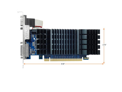 ASUS GeForce GT 730 2GB GDDR5 PCI Express 2.0 Low Profile Video Card for Silent HTPC Builds (with I/O Port Brackets) GT730-SL-2GD5-BRK