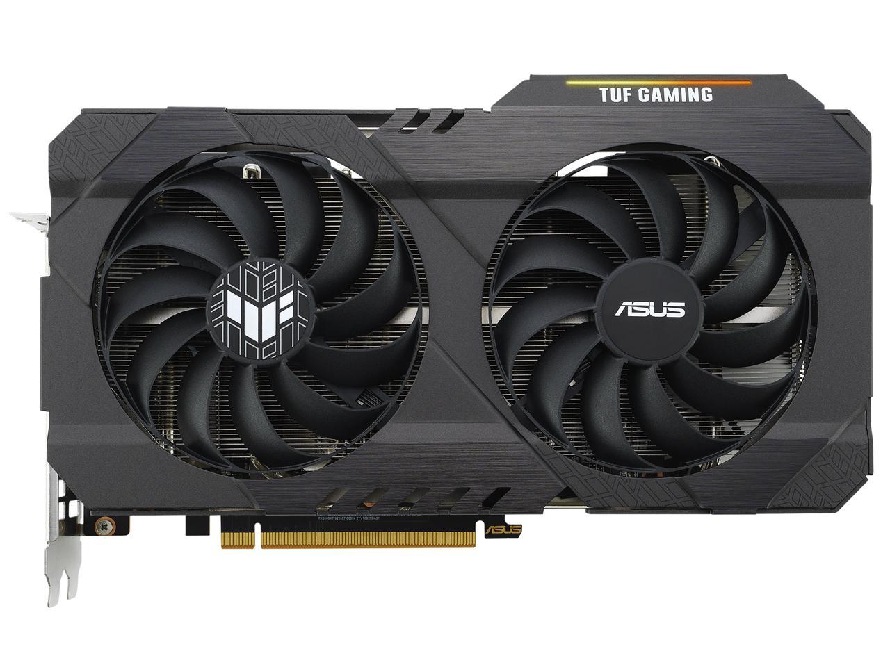 ASUS TUF Gaming AMD Radeon RX 6500 XT OC Edition Graphics Card (AMD RDNA 2, PCIe 4.0, 4GB GDDR6, HDMI 2.1, DisplayPort 1.4a, Dual Ball Fan Bearings, All-aluminum Shroud, GPU Tweak II) TUF-RX6500XT-O4G-GAMING