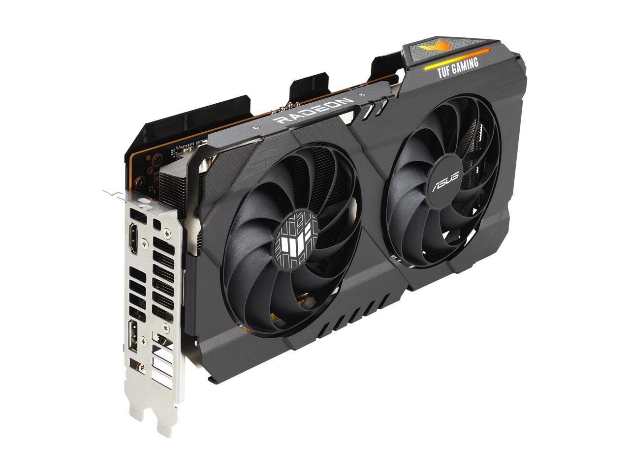 ASUS TUF Gaming AMD Radeon RX 6500 XT OC Edition Graphics Card (AMD RDNA 2, PCIe 4.0, 4GB GDDR6, HDMI 2.1, DisplayPort 1.4a, Dual Ball Fan Bearings, All-aluminum Shroud, GPU Tweak II) TUF-RX6500XT-O4G-GAMING