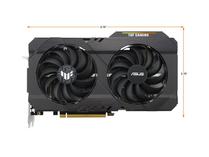 ASUS TUF Gaming AMD Radeon RX 6500 XT OC Edition Graphics Card (AMD RDNA 2, PCIe 4.0, 4GB GDDR6, HDMI 2.1, DisplayPort 1.4a, Dual Ball Fan Bearings, All-aluminum Shroud, GPU Tweak II) TUF-RX6500XT-O4G-GAMING