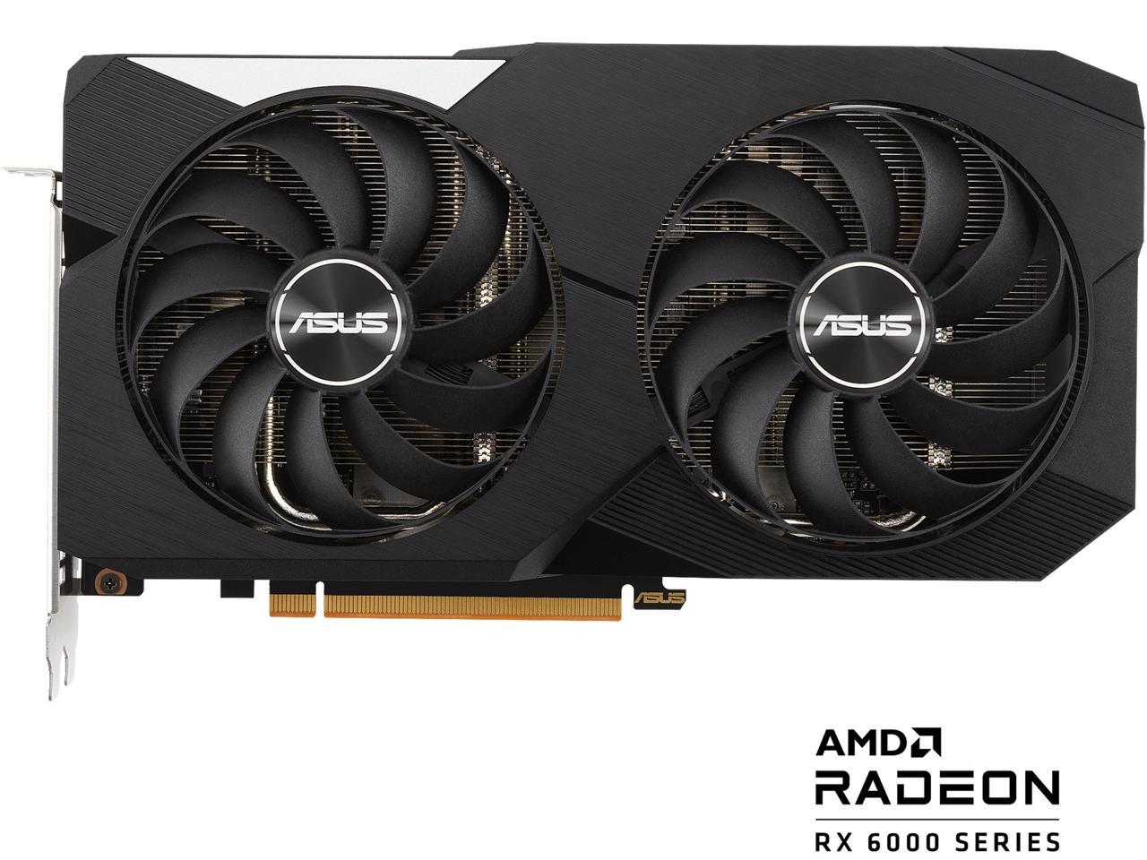 ASUS Dual AMD Radeon RX 6650 XT OC Edition 8GB GDDR6 Gaming Graphics Card (AMD RNDA 2, PCIe 4.0, 8GB GDDR6 Memory, HDMI 2.1, DisplayPort 1.4a, Axial-tech Fan Design, 0dB Technology)