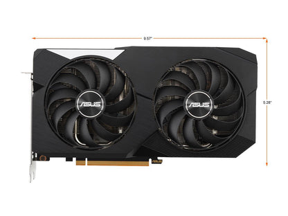 ASUS Dual AMD Radeon RX 6650 XT OC Edition 8GB GDDR6 Gaming Graphics Card (AMD RNDA 2, PCIe 4.0, 8GB GDDR6 Memory, HDMI 2.1, DisplayPort 1.4a, Axial-tech Fan Design, 0dB Technology)