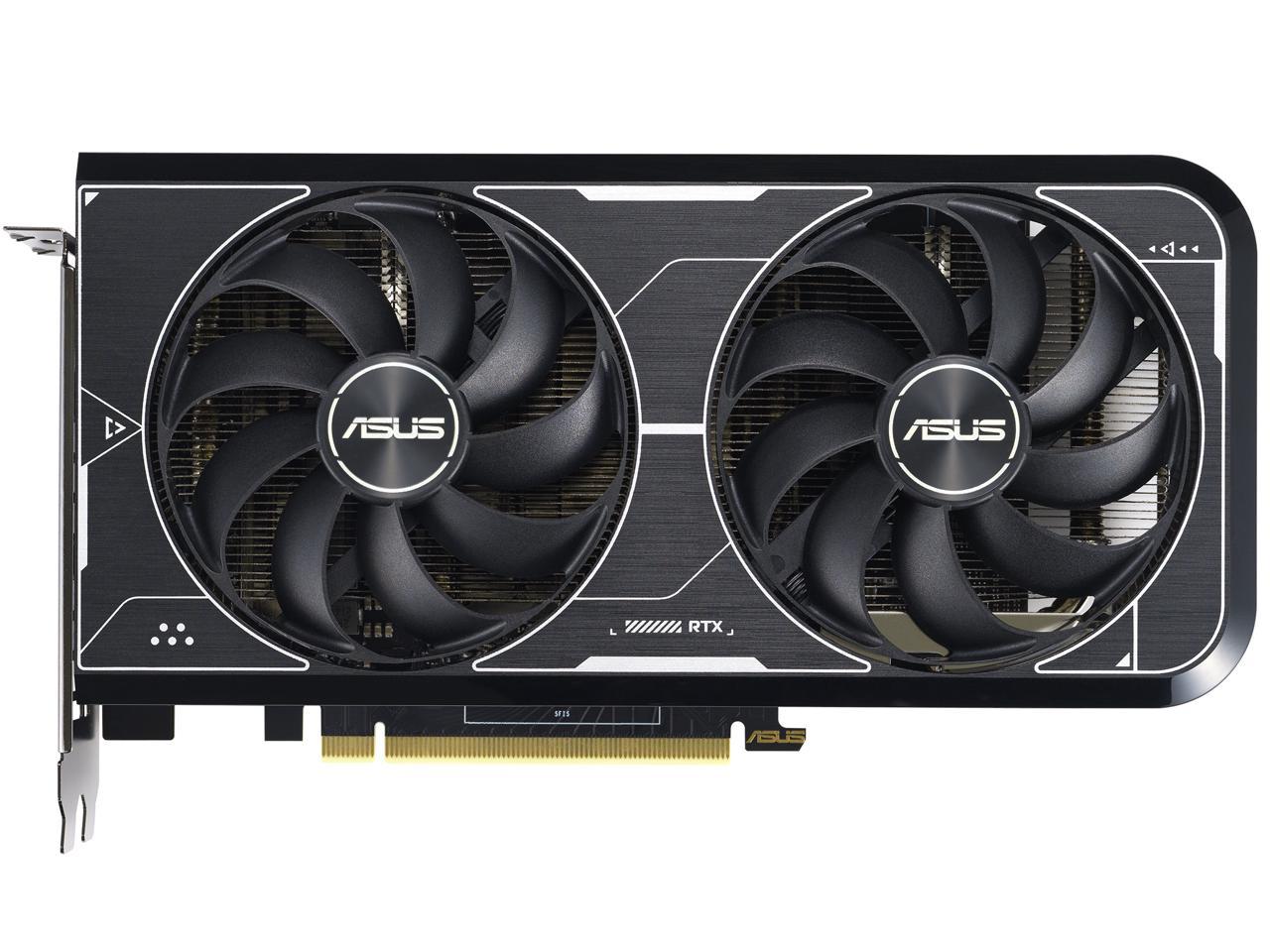 ASUS Dual NVIDIA GeForce RTX 3060 Ti OC Edition Graphics Card (PCIe 4.0, 8GB GDDR6X memory, HDMI 2.1, DisplayPort 1.4a, 2-slot design, Axial-tech fan design, 0dB technology) DUAL-RTX3060TI-O8GD6X
