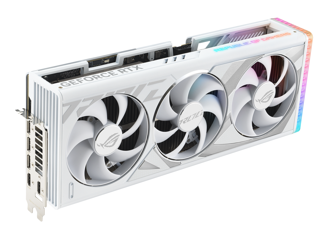 ASUS ROG Strix GeForce RTX 4080 White OC Edition Gaming Graphics Card (PCIe 4.0, 16GB GDDR6X, HDMI 2.1a, DisplayPort 1.4a) ROG-STRIX-RTX4080-O16G-WHITE