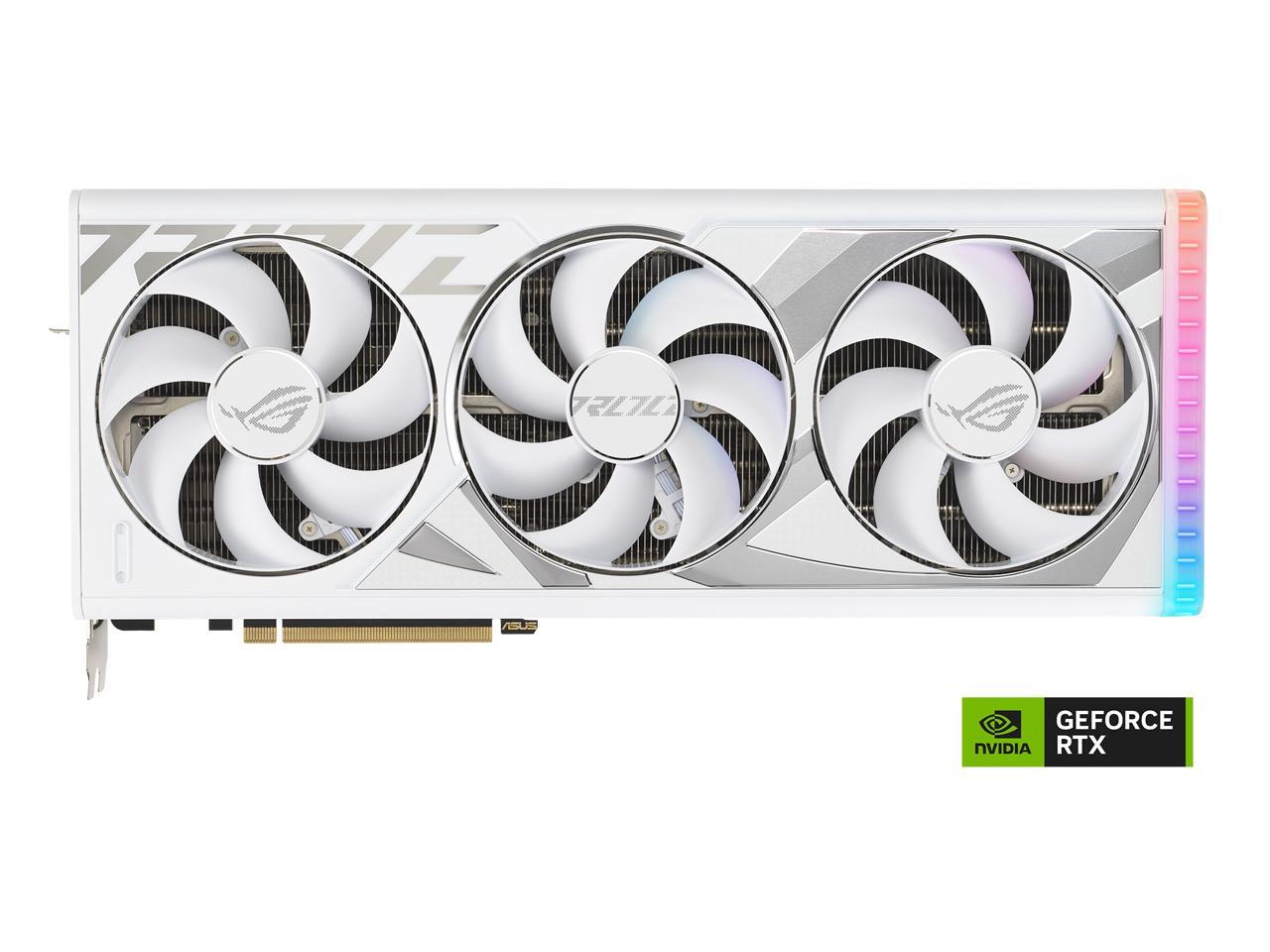 ASUS ROG Strix GeForce RTX 4080 White OC Edition Gaming Graphics Card (PCIe 4.0, 16GB GDDR6X, HDMI 2.1a, DisplayPort 1.4a) ROG-STRIX-RTX4080-O16G-WHITE