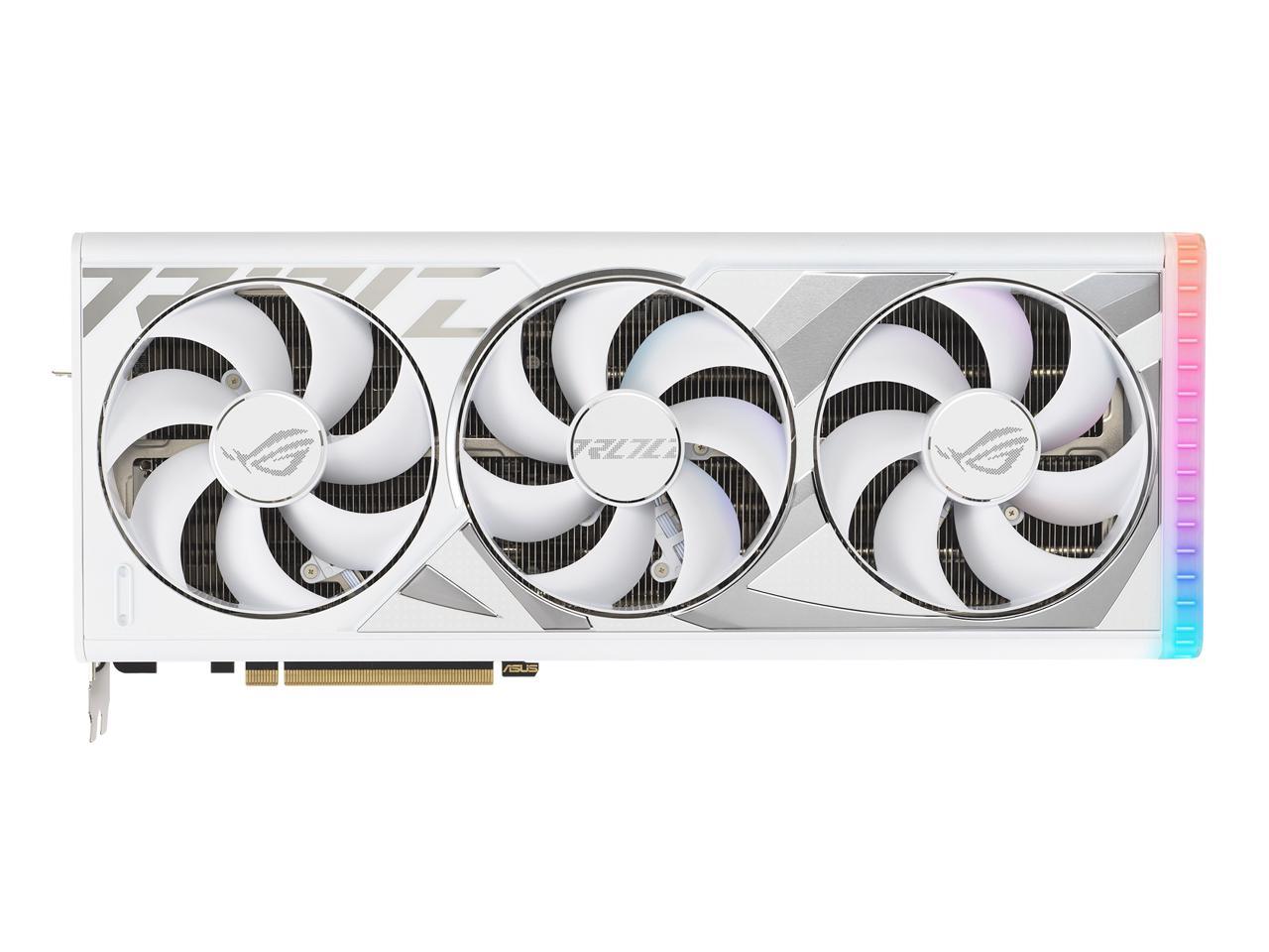 ASUS ROG Strix GeForce RTX 4080 White OC Edition Gaming Graphics Card (PCIe 4.0, 16GB GDDR6X, HDMI 2.1a, DisplayPort 1.4a) ROG-STRIX-RTX4080-O16G-WHITE