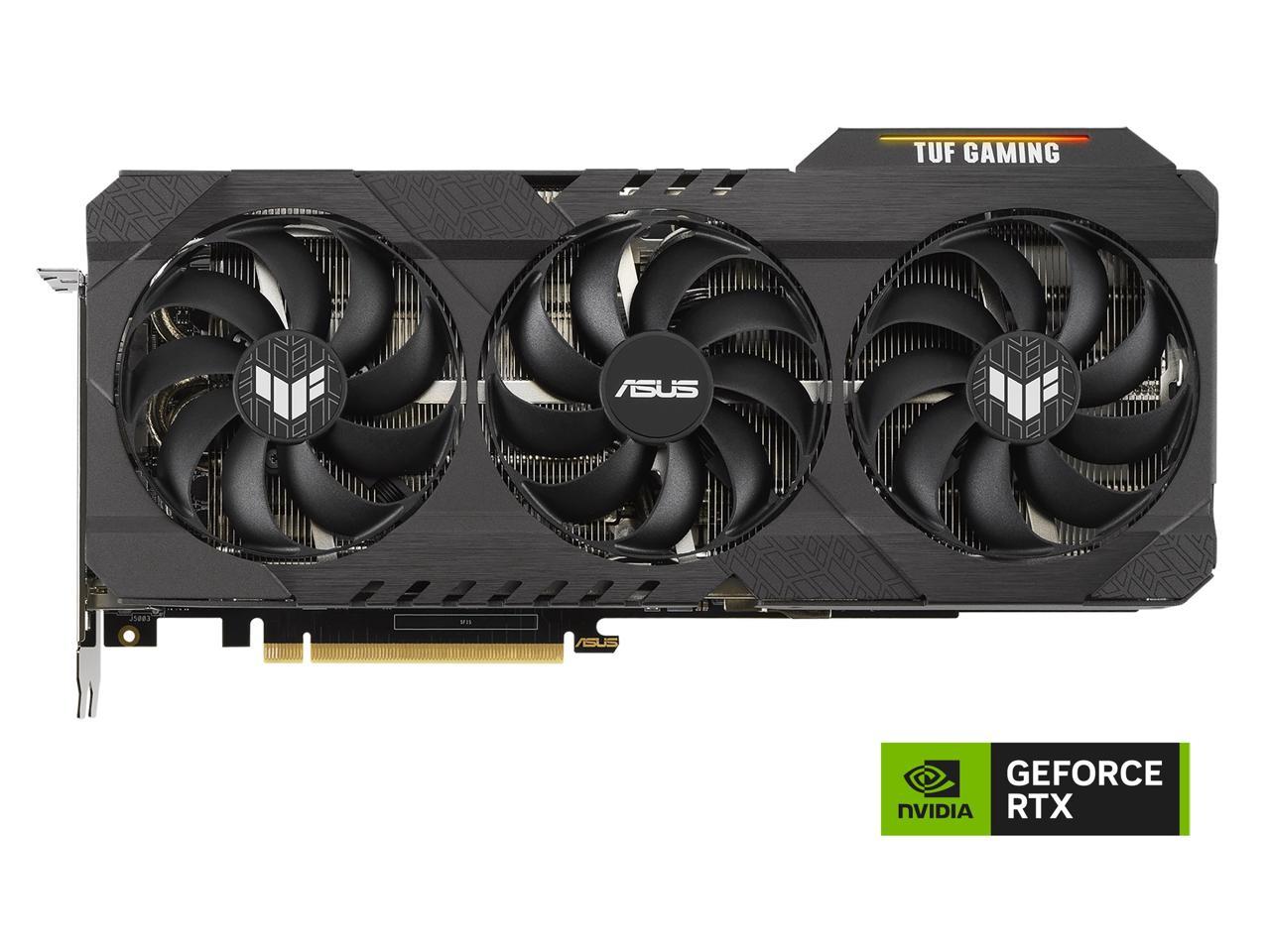 ASUS TUF Gaming NVIDIA GeForce RTX 3060 Ti OC Edition Graphics Card (PCIe 4.0, 8GB GDDR6X, HDMI 2.1, DisplayPort 1.4a, Dual Ball Fan Bearings, Military-grade Certification, GPU Tweak III)