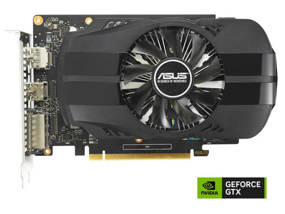 ASUS Phoenix NVIDIA GeForce GTX 1650 OC Edition Gaming Graphics Card (PCIe 3.0, 4GB GDDR6 memory, HDMI 2.0, DisplayPort 1.4a, DVI-D, Dual ball fan bearings, Auto-Extreme) PH-GTX1650-O4GD6-P-EVO