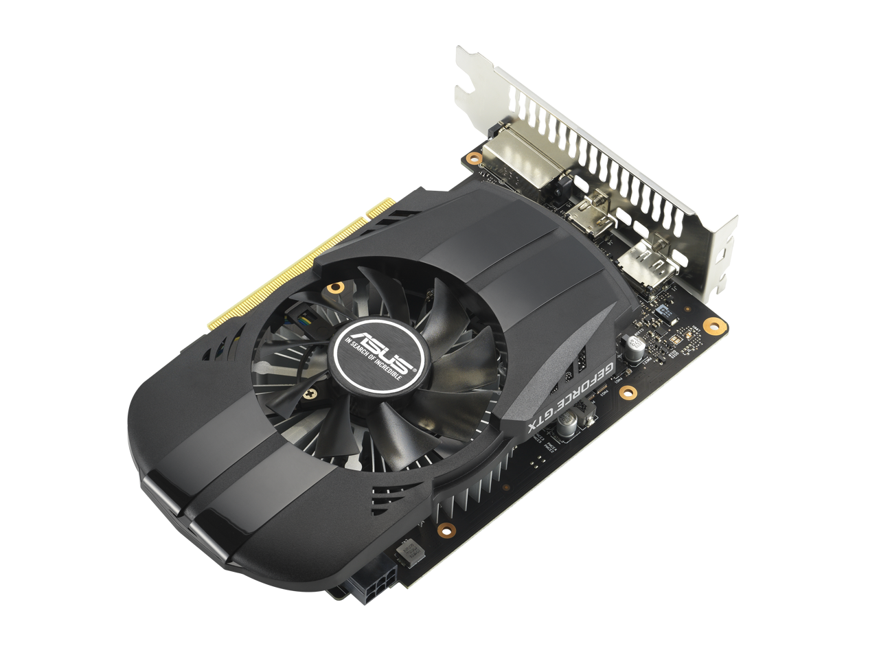 ASUS Phoenix NVIDIA GeForce GTX 1650 OC Edition Gaming Graphics Card (PCIe 3.0, 4GB GDDR6 memory, HDMI 2.0, DisplayPort 1.4a, DVI-D, Dual ball fan bearings, Auto-Extreme) PH-GTX1650-O4GD6-P-EVO