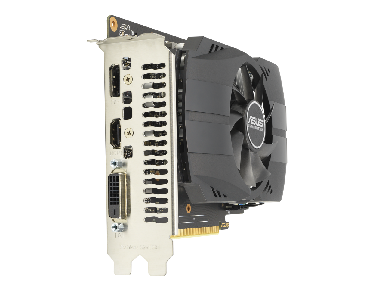 ASUS Phoenix NVIDIA GeForce GTX 1650 OC Edition Gaming Graphics Card (PCIe 3.0, 4GB GDDR6 memory, HDMI 2.0, DisplayPort 1.4a, DVI-D, Dual ball fan bearings, Auto-Extreme) PH-GTX1650-O4GD6-P-EVO