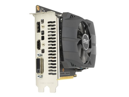 ASUS Phoenix NVIDIA GeForce GTX 1650 OC Edition Gaming Graphics Card (PCIe 3.0, 4GB GDDR6 memory, HDMI 2.0, DisplayPort 1.4a, DVI-D, Dual ball fan bearings, Auto-Extreme) PH-GTX1650-O4GD6-P-EVO
