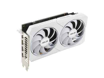 ASUS Dual GeForce RTX 3060 White OC Edition 12GB GDDR6 (PCIe 4.0, 12GB GDDR6, HDMI 2.1, DisplayPort 1.4a, 2-slot design, Axial-tech fan design, 0dB technology) DUAL-RTX3060-O12G-WHITE