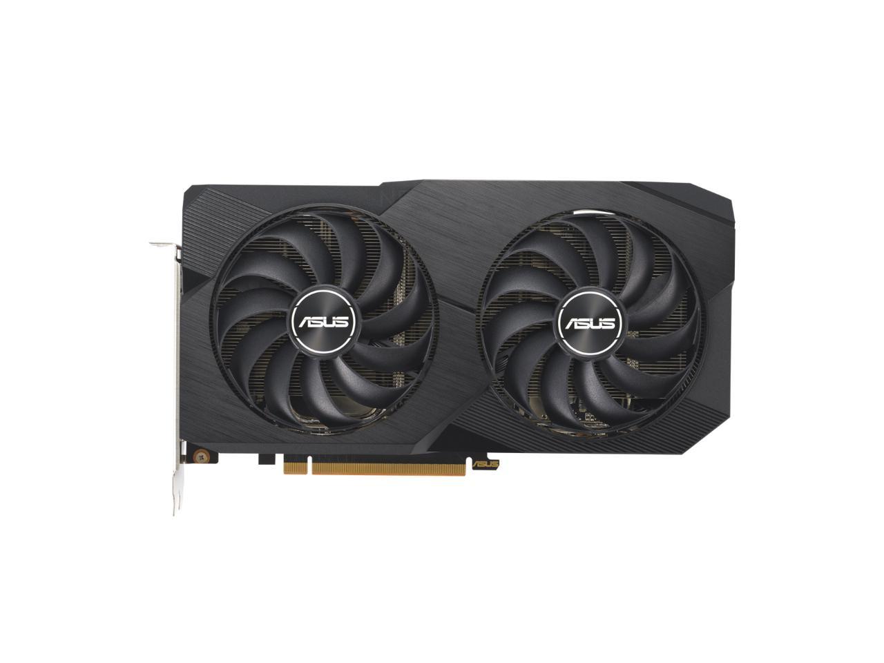 ASUS Dual Radeon RX 7600 OC Edition 8GB GDDR6 Graphics Card (PCIe 4.0, 8GB GDDR6, HDMI 2.1, DisplayPort 1.4a, 2.5-slot Design, Axial-tech Fans, GPU Tweak III) DUAL-RX7600-O8G