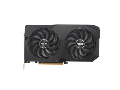 ASUS Dual Radeon RX 7600 OC Edition 8GB GDDR6 Graphics Card (PCIe 4.0, 8GB GDDR6, HDMI 2.1, DisplayPort 1.4a, 2.5-slot Design, Axial-tech Fans, GPU Tweak III) DUAL-RX7600-O8G