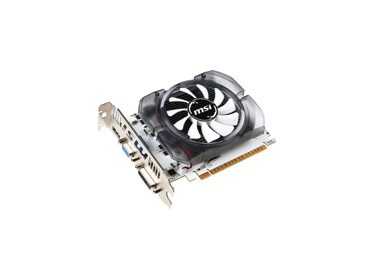 MSI GeForce GT 730 DirectX 12 N730-4GD3V2 4GB 128-Bit DDR3 PCI Express 2.0 x16 HDCP Ready ATX Video Card
