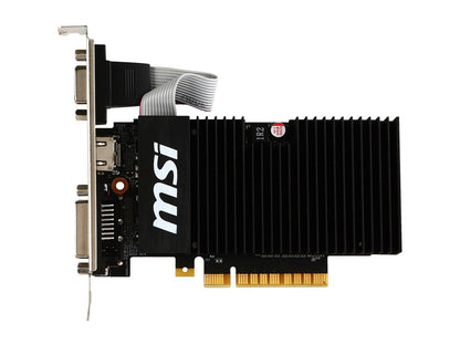MSI GeForce GT 710 DirectX 12 GT 710 1GD3H LPV1 1GB 64-Bit DDR3 PCI Express 2.0 x8 HDCP Ready Low Profile Video Card