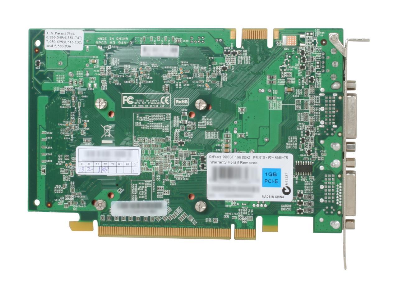 EVGA GeForce 9500 GT DirectX 10 01G-P3-N959-TR 1GB 128-Bit DDR2 PCI Express 2.0 x16 HDCP Ready SLI Support Video Card