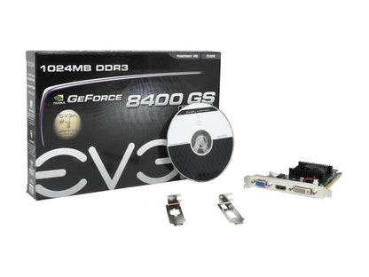 EVGA GeForce 8400 GS DirectX 10 01G-P3-1302-LR 1GB 64-Bit DDR3 PCI Express 2.0 x16 HDCP Ready Video Card