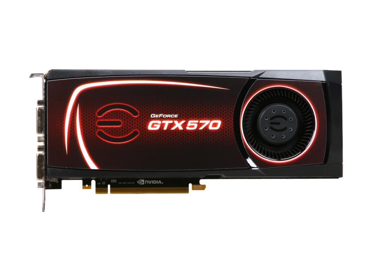 EVGA SuperClocked 012-P3-1572-AR GeForce GTX 570 (Fermi) 1280MB 320-bit GDDR5 PCI Express 2.0 x16 HDCP Ready SLI Support Video Card