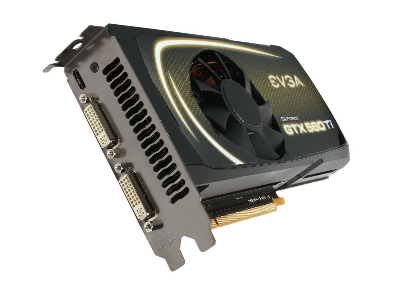 EVGA SuperClocked 01G-P3-1563-AR GeForce GTX 560 Ti (Fermi) 1GB 256-bit GDDR5 PCI Express 2.0 x16 HDCP Ready SLI Support Video Card