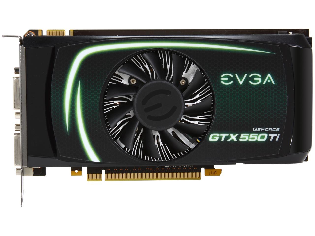EVGA 01G-P3-1556-KR GeForce GTX 550 Ti (Fermi) FPB 1GB 192-bit GDDR5 PCI Express 2.0 x16 HDCP Ready SLI Support Video Card