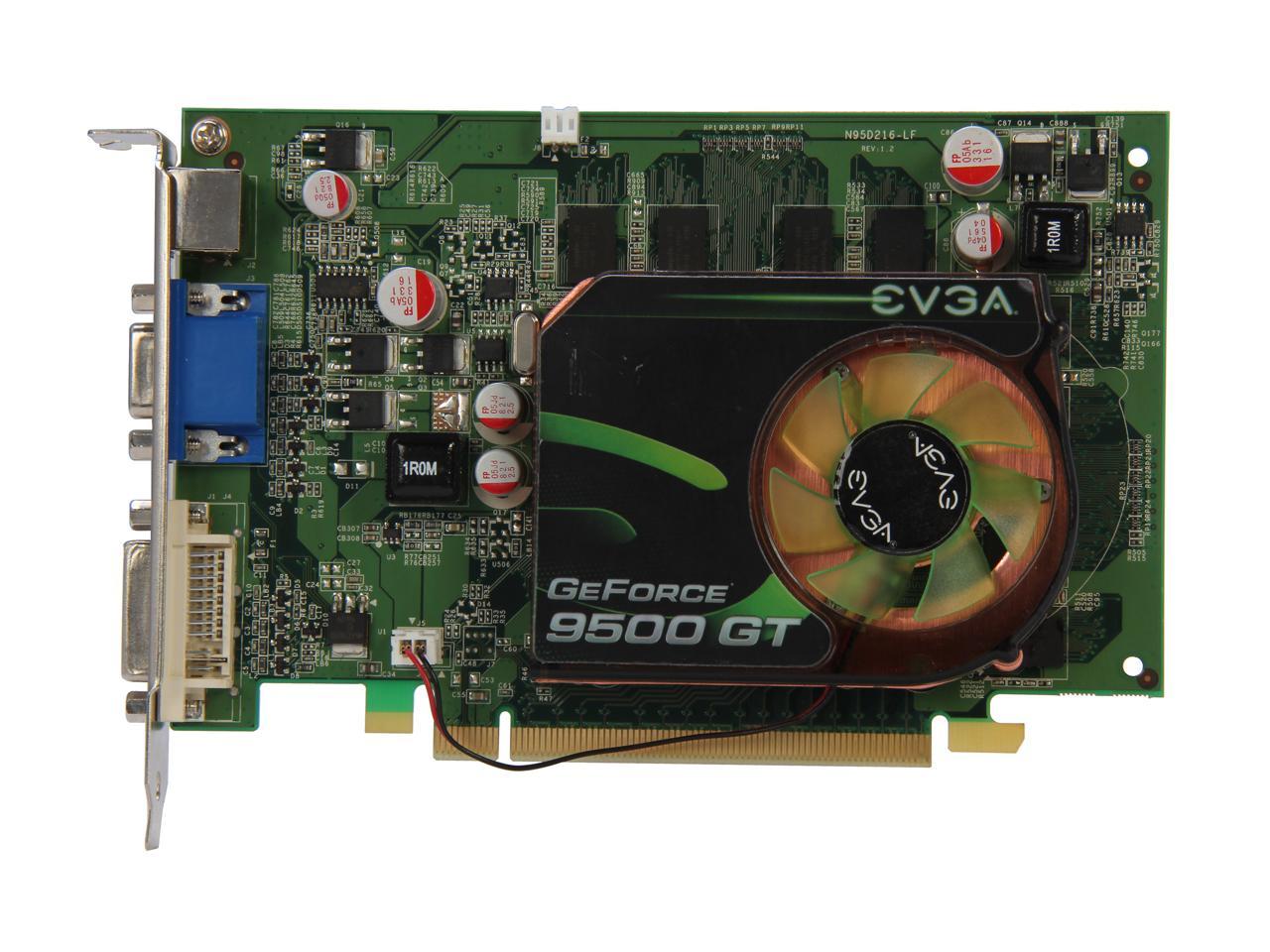 EVGA GeForce 9500 GT DirectX 10 01G-P3-N958-RX 1GB 128-Bit DDR2 PCI Express 2.0 x16 HDCP Ready Video Card