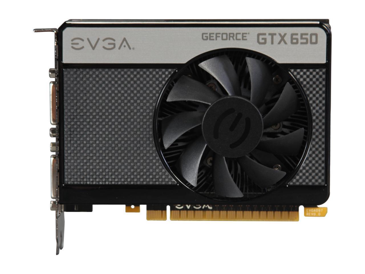 EVGA GeForce GTX 650 DirectX 12 (feature level 11_0) 02G-P4-2651-KR 2GB 128-Bit GDDR5 PCI Express 3.0 x16 HDCP Ready Video Card