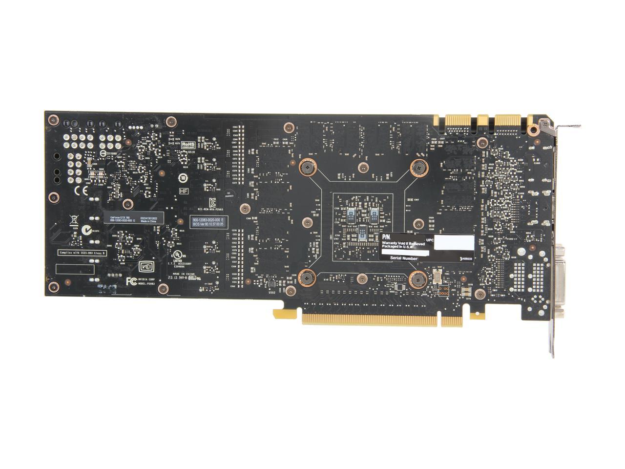 EVGA 03G-P4-2781-KR G-SYNC Support GeForce GTX 780 3GB 384-Bit GDDR5 PCI Express 3.0 SLI Support Video Card