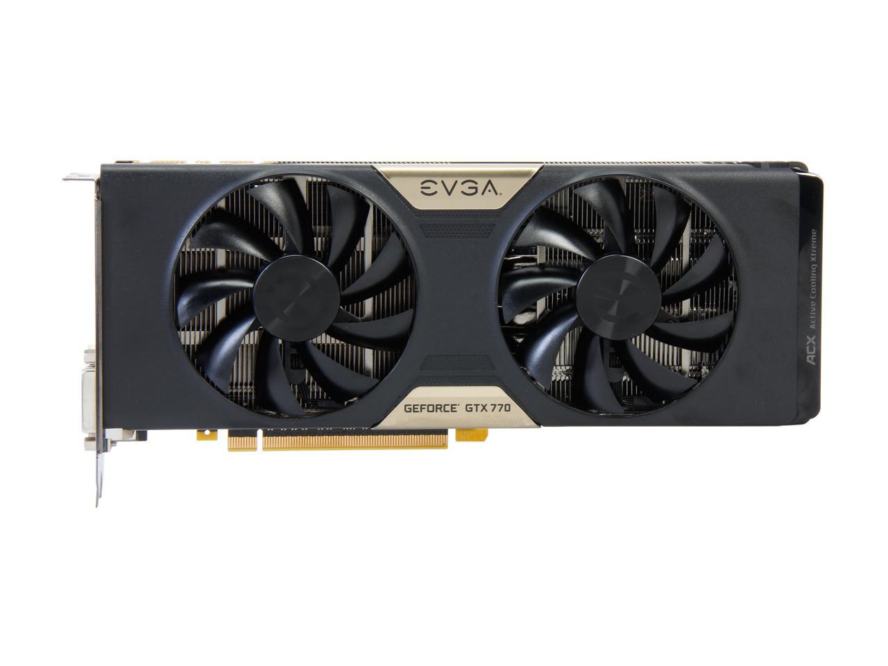 EVGA w/ ACX Cooling 02G-P4-2773-KR GeForce GTX 770 2GB 256-bit GDDR5 PCI Express 3.0 SLI Support Video Card